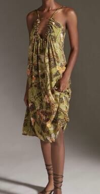 Anthropologie Women's Sleeveless Colorful Butterfly Dress Size Small